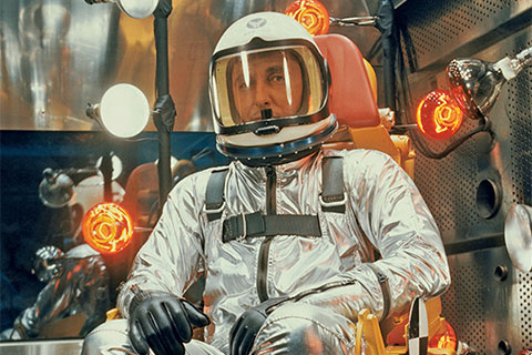 Scott Crossfield in astronaut suit 