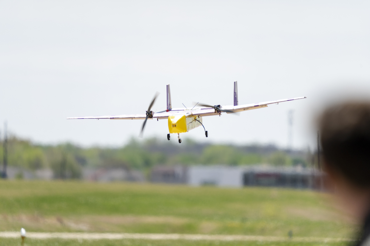 Albatross aircraft prepares for landing